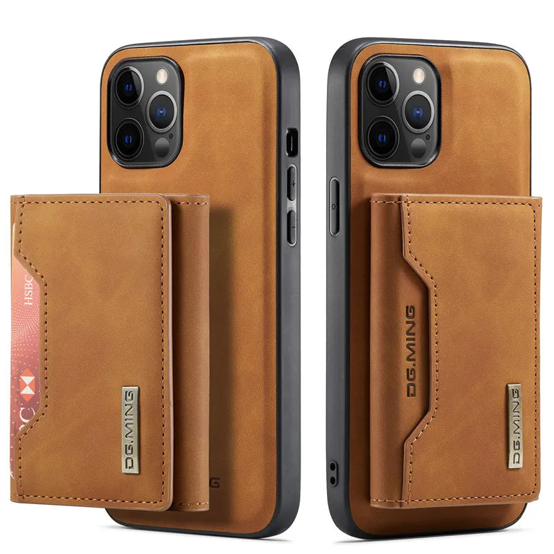 LuxMag Case - Capa de Couro e Carteira com Flip Magnético para Iphone