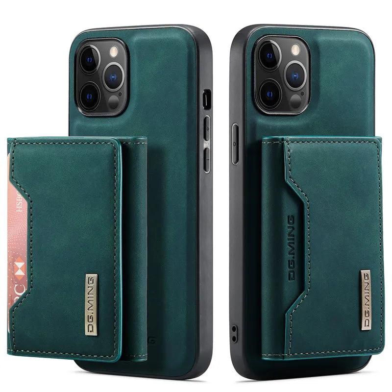 LuxMag Case - Capa de Couro e Carteira com Flip Magnético para Iphone